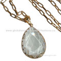Wrapped Jewelry Chain, Made of Crystal Bead with Metal Chain